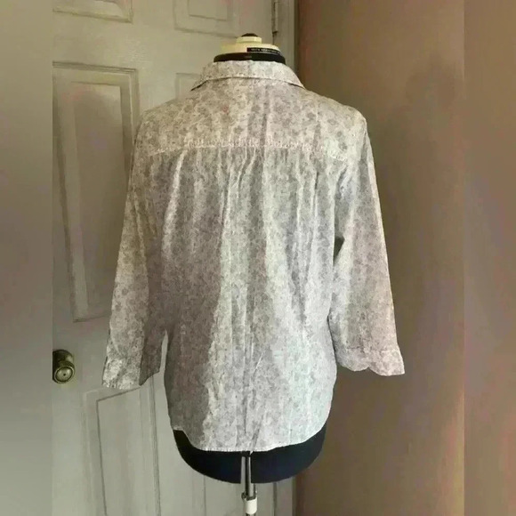 St John’s bay pink white cottagecore button down medium - Picture 2 of 5